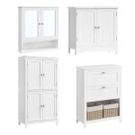 Ensemble de 4 avec �tag�res beaucoup de rangement montage facile blanc