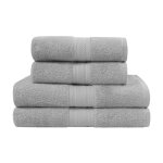 Ensemble de bain 4 pices en coton gris perle