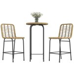 Ensemble de bar de jardin 2 places 3 pcs style colonial Ensemble de bar de jardin 2 places 3 pcs style colonial