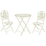 Ensemble pour bistro pliant mtal vert clair