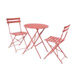 Ensemble bistrot rond pliable terracotta d60cm Ensemble bistrot rond pliable terracotta d60cm