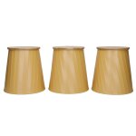 Ensemble de botes de rangement 3 pices mtal jaune