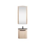 Ensemble lave - mains d'angle suspendu avec armoire miroir