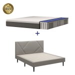 Ensemble lit matelas mmoire de forme ressorts 140x190
