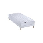 Ensemble matelas accueil latex 3 zones sommier blanc 90x190 Ensemble matelas accueil latex 3 zones sommier blanc 90x190