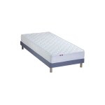 Ensemble matelas accueil latex 3 zones sommier bleu 90x200 Ensemble matelas accueil latex 3 zones sommier bleu 90x200