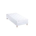 Ensemble matelas latex 3 zones sommier blanc 90x190 Ensemble matelas latex 3 zones sommier blanc 90x190