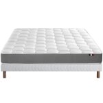 Ensemble matelas mmoire forme sommier blanc 140x190