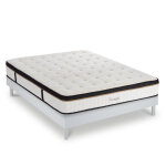 Ensemble matelas à mémoire de forme et sommier en kit blanc 140x190 Ensemble matelas à mémoire de forme et sommier en kit blanc 140x190