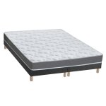 Ensemble matelas mousse ferme sommier noir 160x200 Ensemble matelas mousse ferme sommier noir 160x200