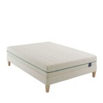 Ensemble matelas naturel latex, sommier et pieds 140x190