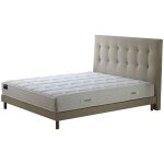 Ensemble matelas ressorts 5 zones sommier tete de lit beige 140 x 200 Ensemble matelas ressorts 5 zones sommier tete de lit beige 140 x 200