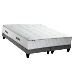 Ensemble matelas ressort 7 zones et 2 sommiers gris chine 160x200 Ensemble matelas ressort 7 zones et 2 sommiers gris chine 160x200