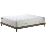 Ensemble matelas ressort 7 zones mémoire de forme sommier gris 140x190 Ensemble matelas ressort 7 zones mémoire de forme sommier gris 140x190