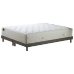 Ensemble matelas ressort 7 zones mémoire de forme sommier gris 160x200 Ensemble matelas ressort 7 zones mémoire de forme sommier gris 160x200