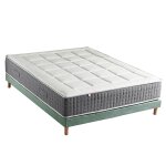 Ensemble matelas ressort 7 zones et sommier 160x200