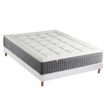 Ensemble matelas ressort 7 zones et sommier 160x200