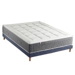 Ensemble matelas ressort 7 zones et sommier 160x200