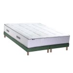 Ensemble matelas ressorts 7 zones sommier 2x80x200