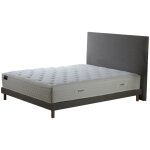 Ensemble matelas ressort 7 zones sommier kit tete de lit beige 140x200