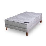 Ensemble matelas ressorts ensachs ferme 140x190cm + sommier