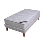 Ensemble matelas ressorts ensachs luxe ferme 90x190cm + sommier