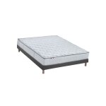 Ensemble matelas ressort m�moire forme sommier noir 140x190