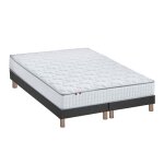 Ensemble matelas ressorts sommier noir 160x200 Ensemble matelas ressorts sommier noir 160x200