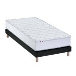 Ensemble matelas ressorts sommier noir 90x190 Ensemble matelas ressorts sommier noir 90x190