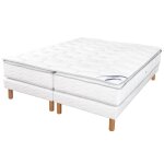 Ensemble matelas ressorts et sommier tapissier 2 x 100 x 200 cm