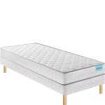Ensemble matelas ressorts et sommier tapissier 90 x 190 cm