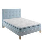 Ensemble matelas, sommier, pieds et tte de lit 160x200