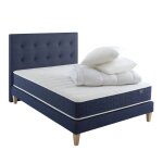 Ensemble matelas, sommier, pieds, tte de lit, complments 140x190