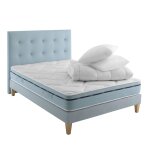 Ensemble matelas, sommier, pieds, tte de lit, complments 160x200