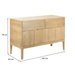 Ensemble meuble double - vasque 120 cm chne naturel + 2 vasques