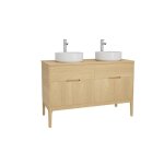Ensemble meuble double vasque 120cm + vasque + robinet