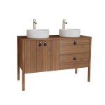 Ensemble meuble double vasque effet noyer avec vasques Ensemble meuble double vasque effet noyer avec vasques