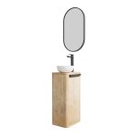 Ensemble meuble lave - mains + vasque + robinet + miroir