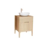 Ensemble meuble simple vasque 60 cm chne naturel + vasque