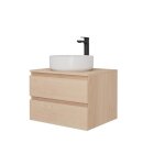 Ensemble meuble simple vasque 60 cm + vasque + robinet