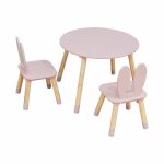 Ensemble avec petite table et 2 chaises pour enfants rose