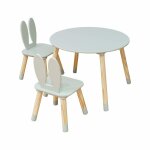 Ensemble avec petite table et 2 chaises pour enfants vert