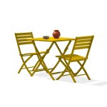 Ensemble repas de jardin 2 places en aluminium