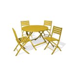Ensemble repas de jardin 4 places en aluminium