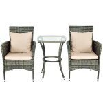 Ensemble de salon de jardin 1 table 2 chaises 4 coussins Ensemble de salon de jardin 1 table 2 chaises 4 coussins