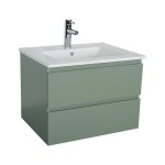 Ensemble simple vasque 60cm avec plan cramique et robinet chrom