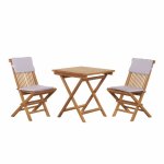 Ensemble table et 2 chaises de jardin en teck Ensemble table et 2 chaises de jardin en teck
