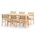 Ensemble de table et 6 chaises table en bois 200x100 Ensemble de table et 6 chaises table en bois 200x100