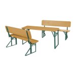 Ensemble table et bancs pliables pour enfants avec dossier nature Ensemble table et bancs pliables pour enfants avec dossier nature