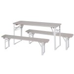 Ensemble table et bancs pliables pour enfants gris Ensemble table et bancs pliables pour enfants gris